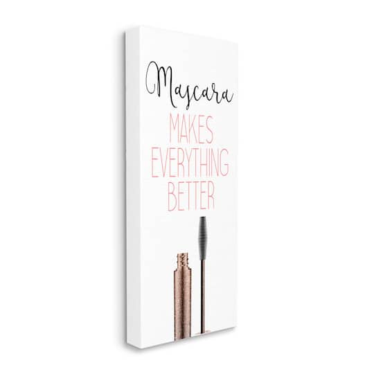 Stupell Industries Mascara Fashion Designer Modern Pink Word Canvas Wall Art